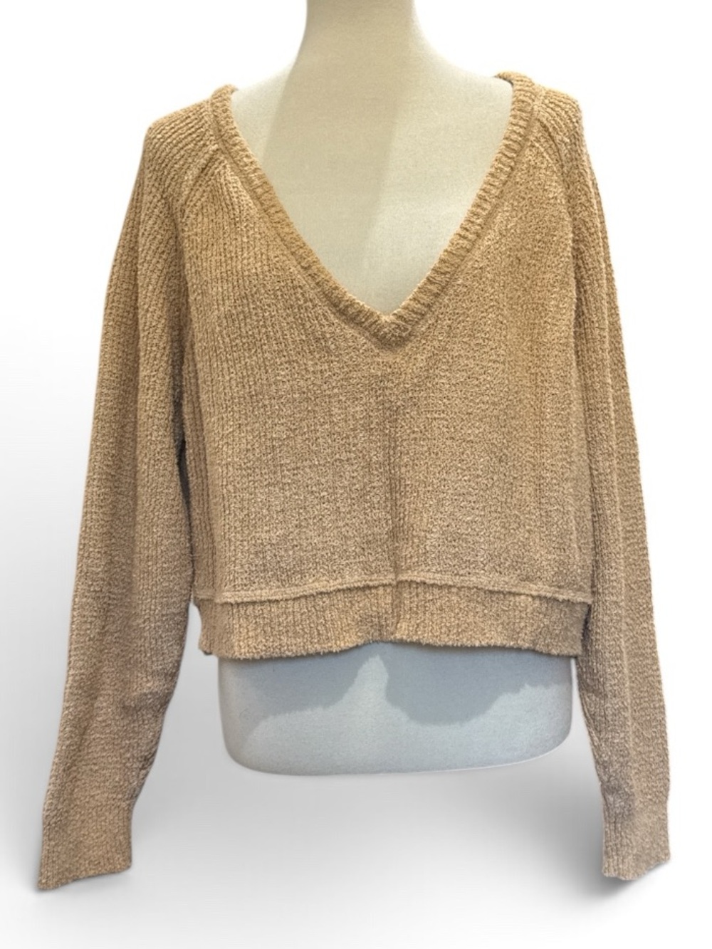 Free People Cropped V-Neck Sweater #714